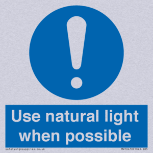 Use natural light when possible